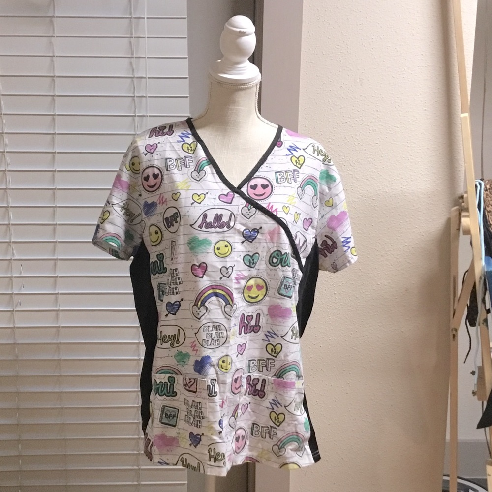 Green Town Scrub Top